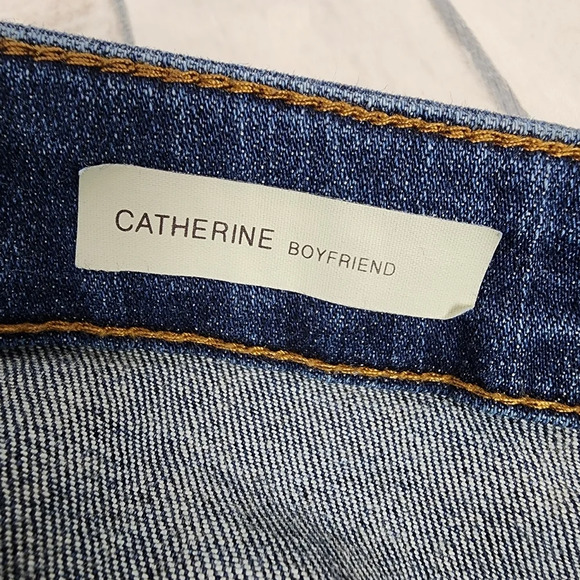 Kut from the Kloth Jeans Crop Catherine Boyfriend Distressed Medium Wash Size 6 - Picture 3 of 16